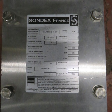 R1KP746- SONDEX Stainless Steel Plate Heat Exchanger