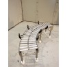 Roller conveyor on stainless steel frame 400 x 1400 mm