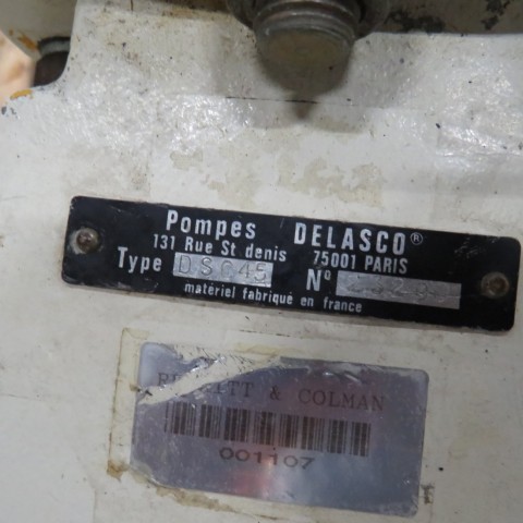R10DC872 DELASCO PERISTALTIC  PUMP TYPE DSC45 - 1.5 kw / HP 2